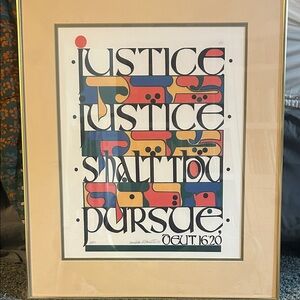 Pursue Justice Framed Art Print By Mordechai Rosenstein Signed and numbered RARE